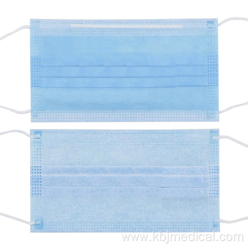 Disposable Mask Blue Side Folded disposable face mask earloop Manufactory